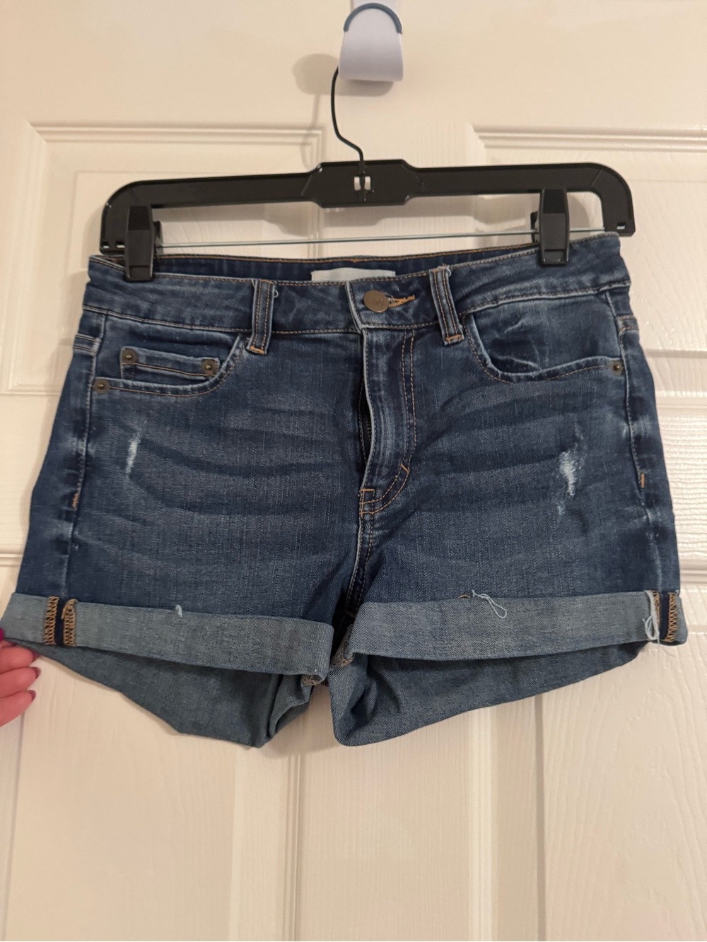 bp. Dark Blue Rolled-Hem Jean Shorts